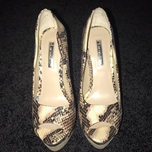 Snakeskin high heels